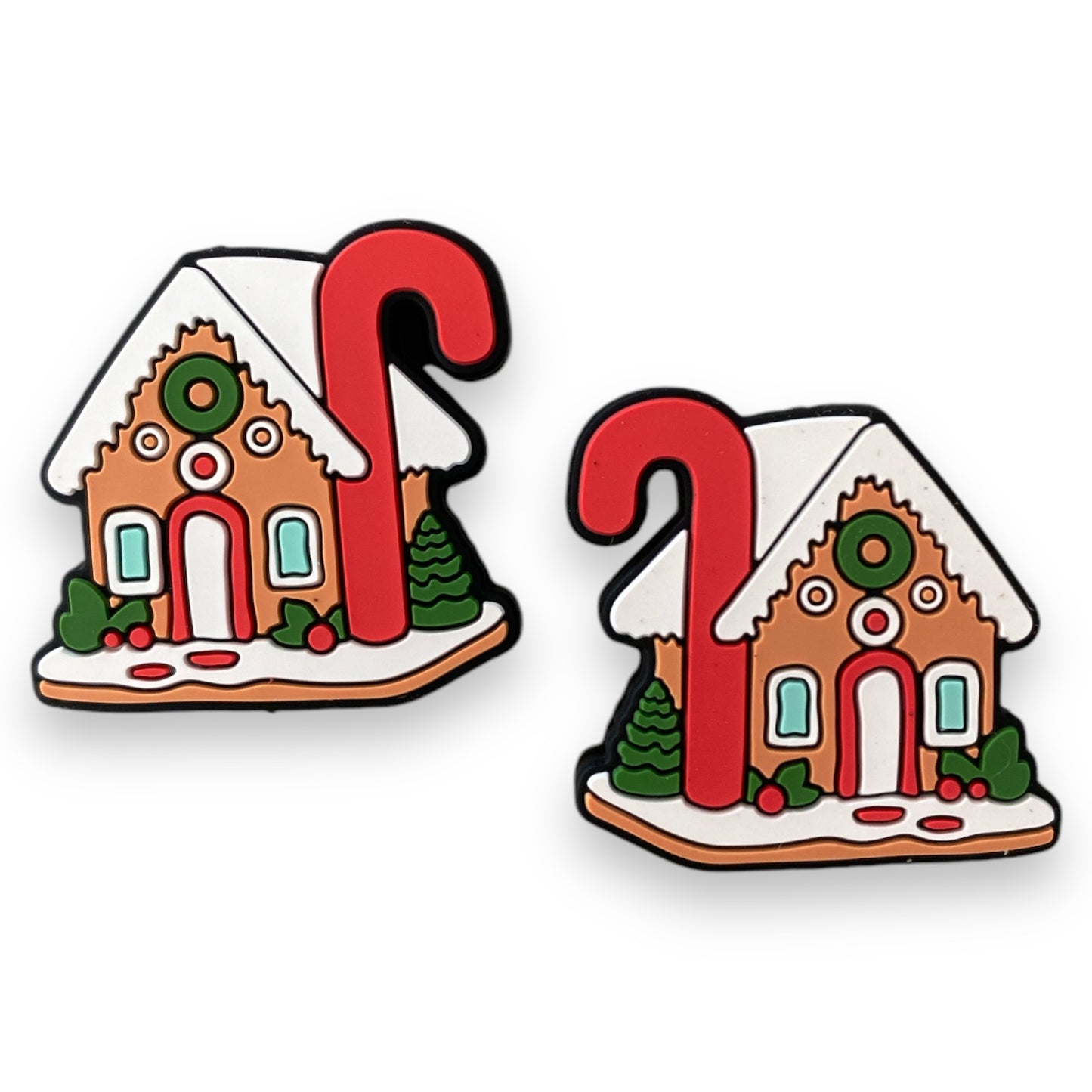 T177 -  "Gingerbread House” Silicone (1 Count) Focal Bead