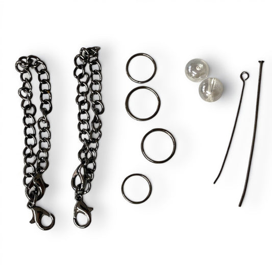 Q-A38 - Black "Cup Charm" 10 Piece Hardware Kit