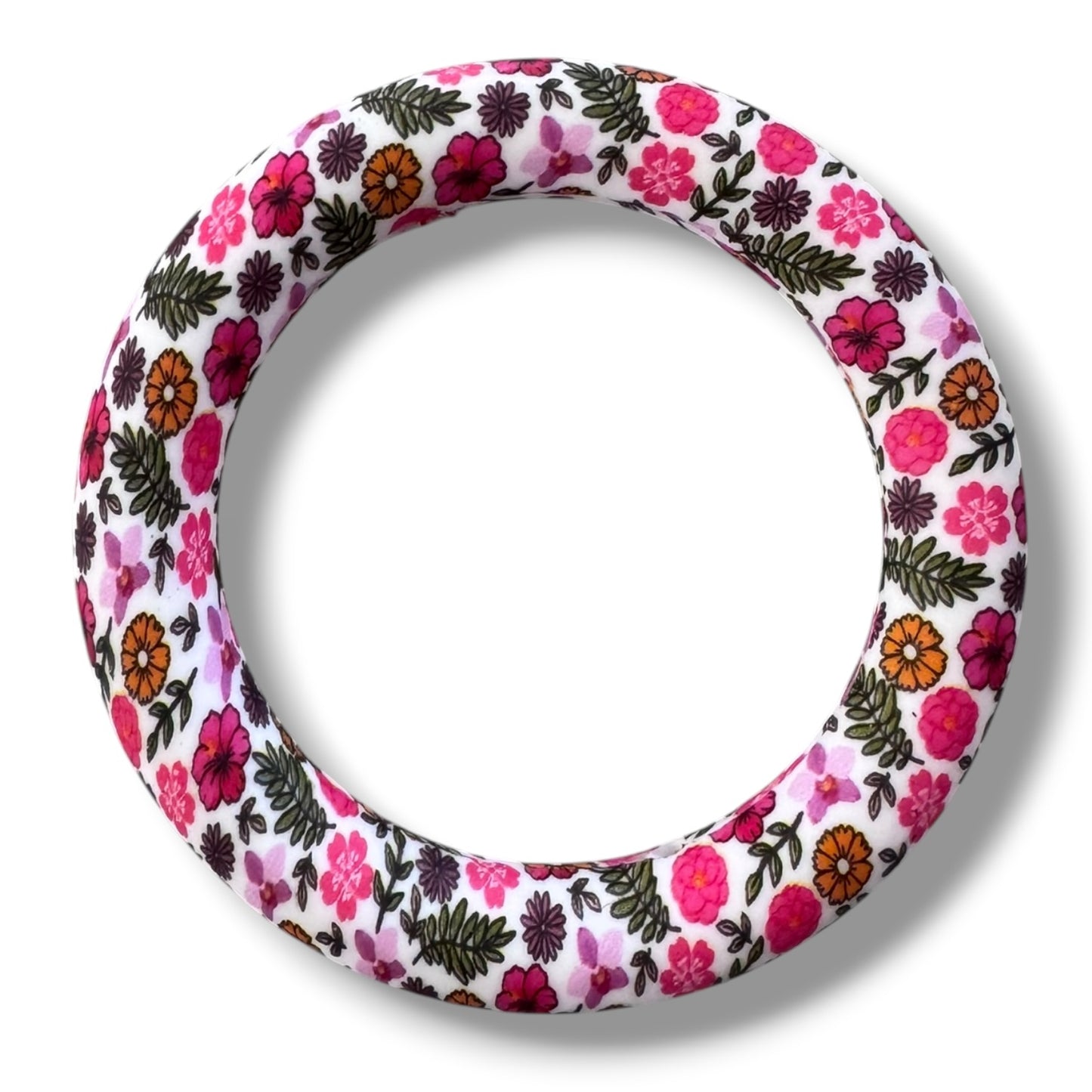T45- "Wildflower Whimsy"  65mm Silicone Ring for DIY Crafts