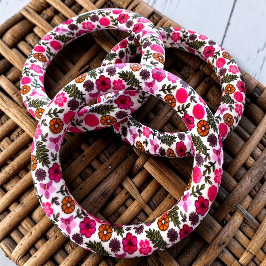 T45- "Wildflower Whimsy"  65mm Silicone Ring for DIY Crafts