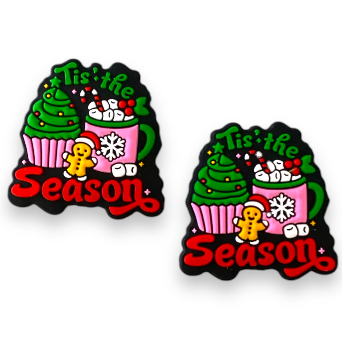 h889 -  “Tis The Season” Silicone Focal Bead (1 Count)