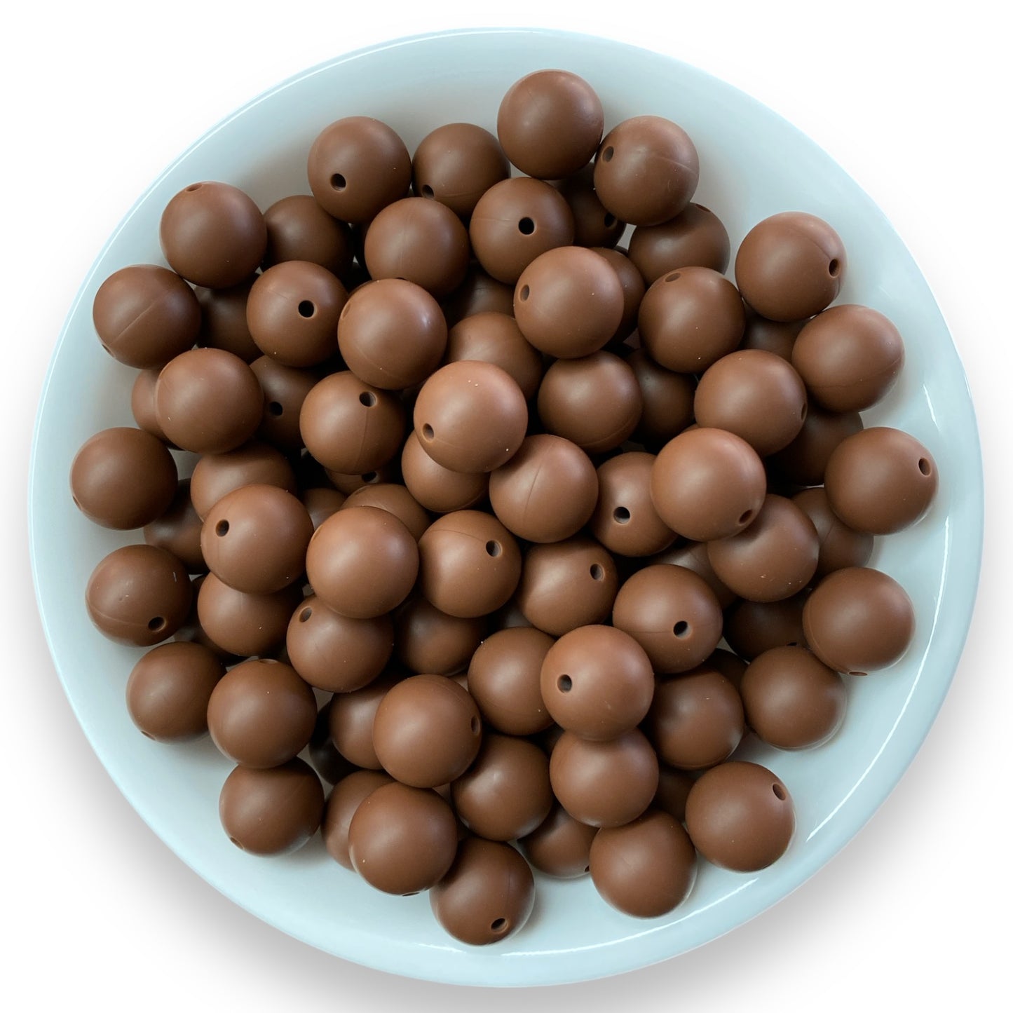 A12 - 15mm "Milk Chocolate" (10 Count) Silicone beads, Craft Supplies, Keychain Making, DIY Pens