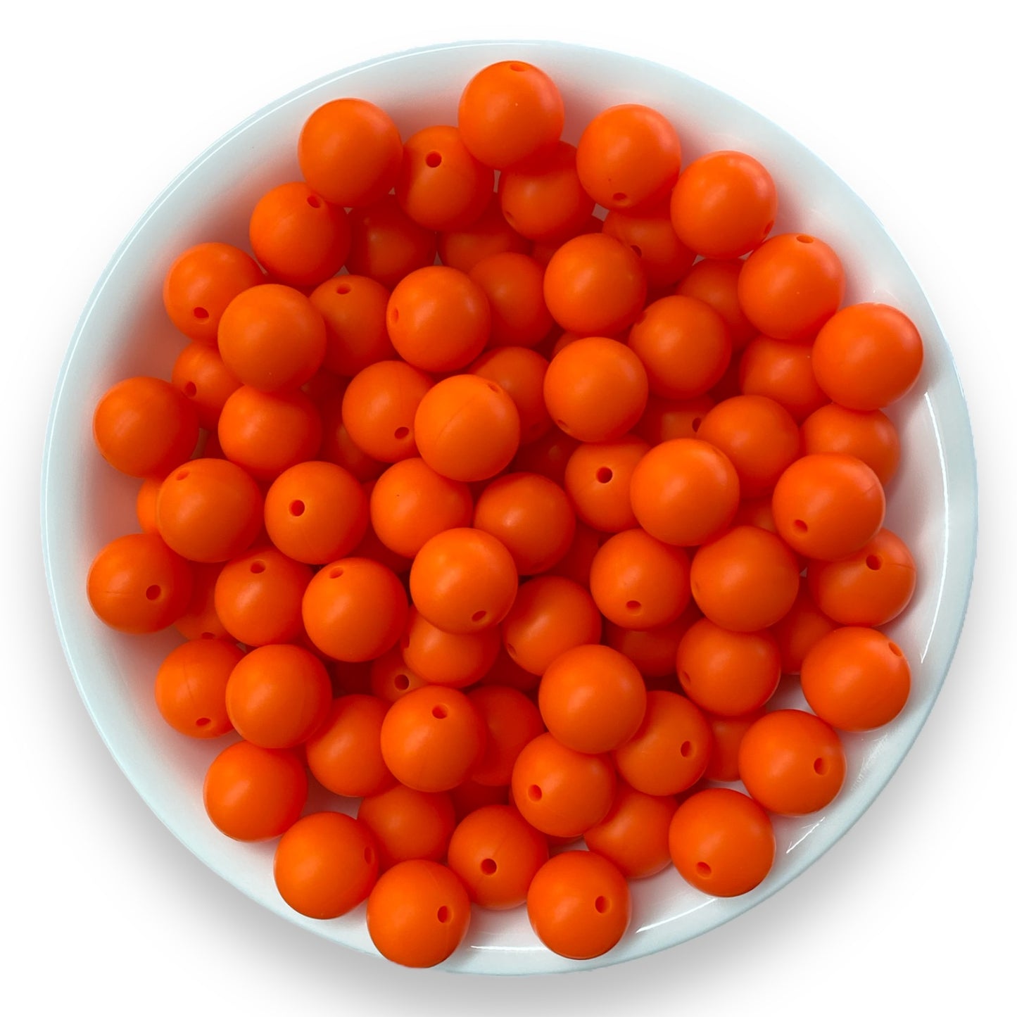 A17 - 15mm Orange" (10 Count) Silicone beads,  Craft Supplies, Keychain Making, DIY Pens