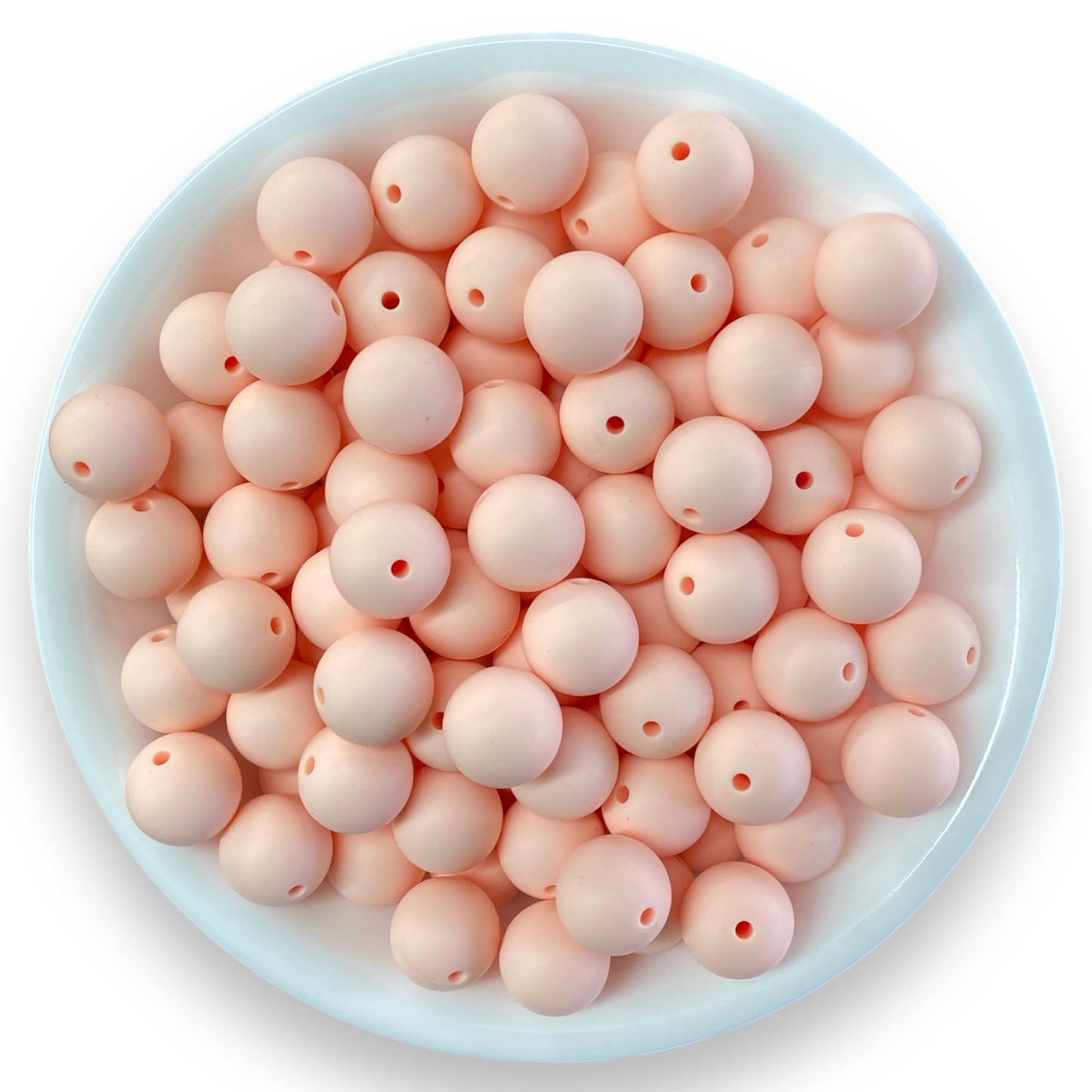 A39 - 15mm "Mint Coral" (10 Count) Silicone Beads, Keychain Making, DIY Pens