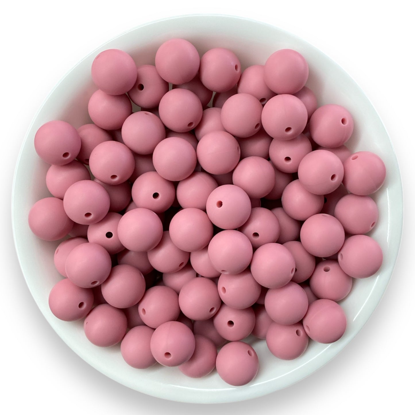 A35 - 15mm "Rose Gold" (10 Count)  Silicone Beads,  Keychain Making, DIY Pens