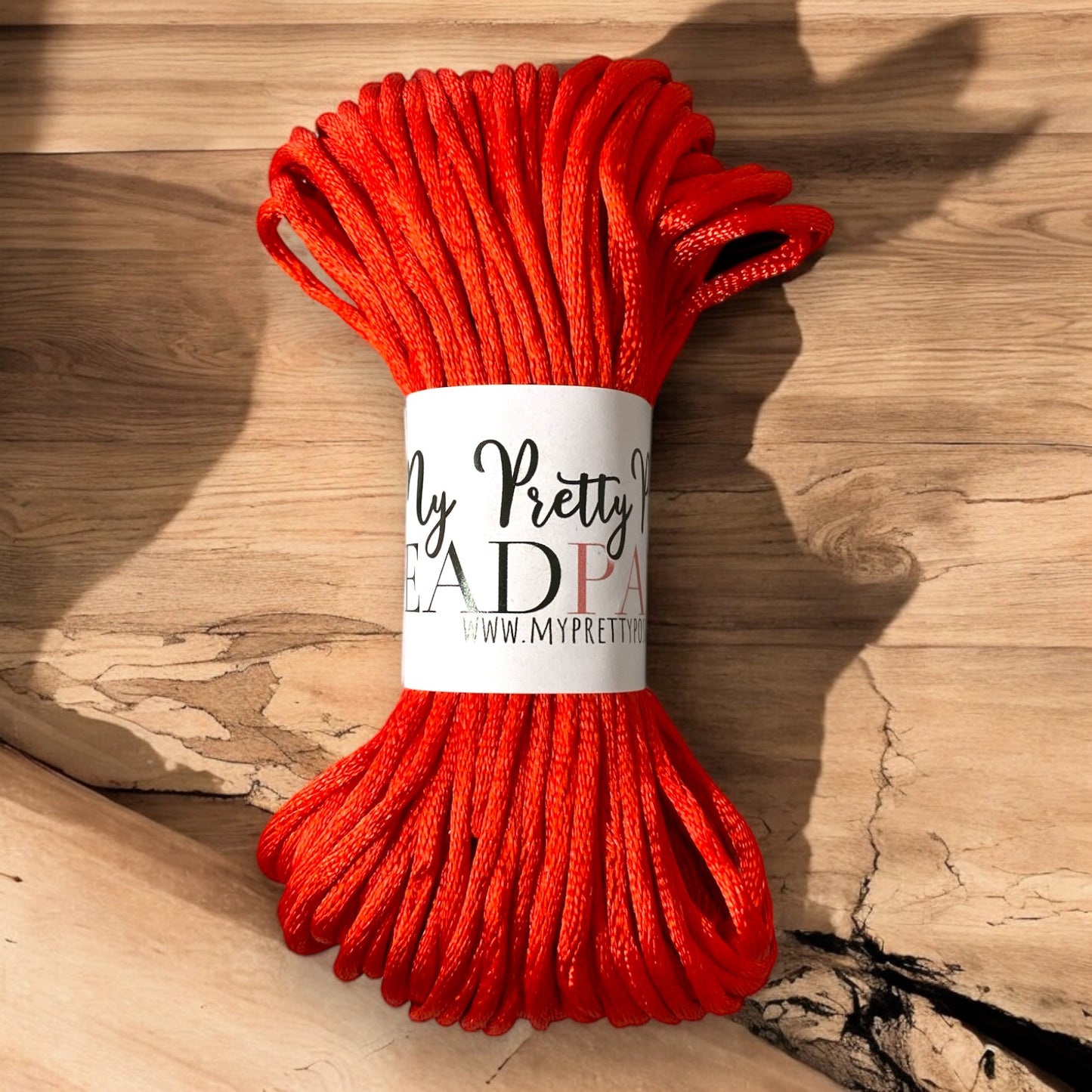 CK- 266- Red  2mm Nylon Cord  - Size: 2mm x 20m- 21 Yards