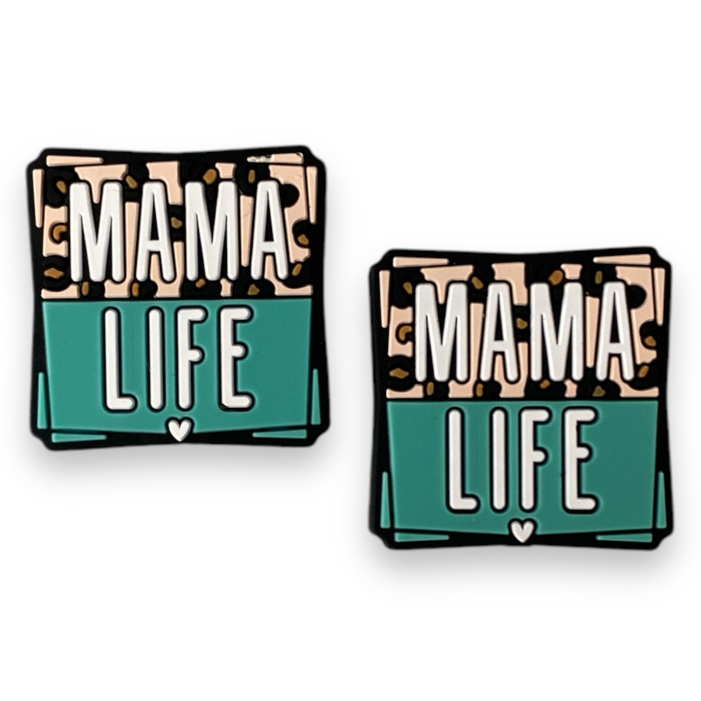 e659 -  “Mama Life” Silicone Focal Bead (1 Count)