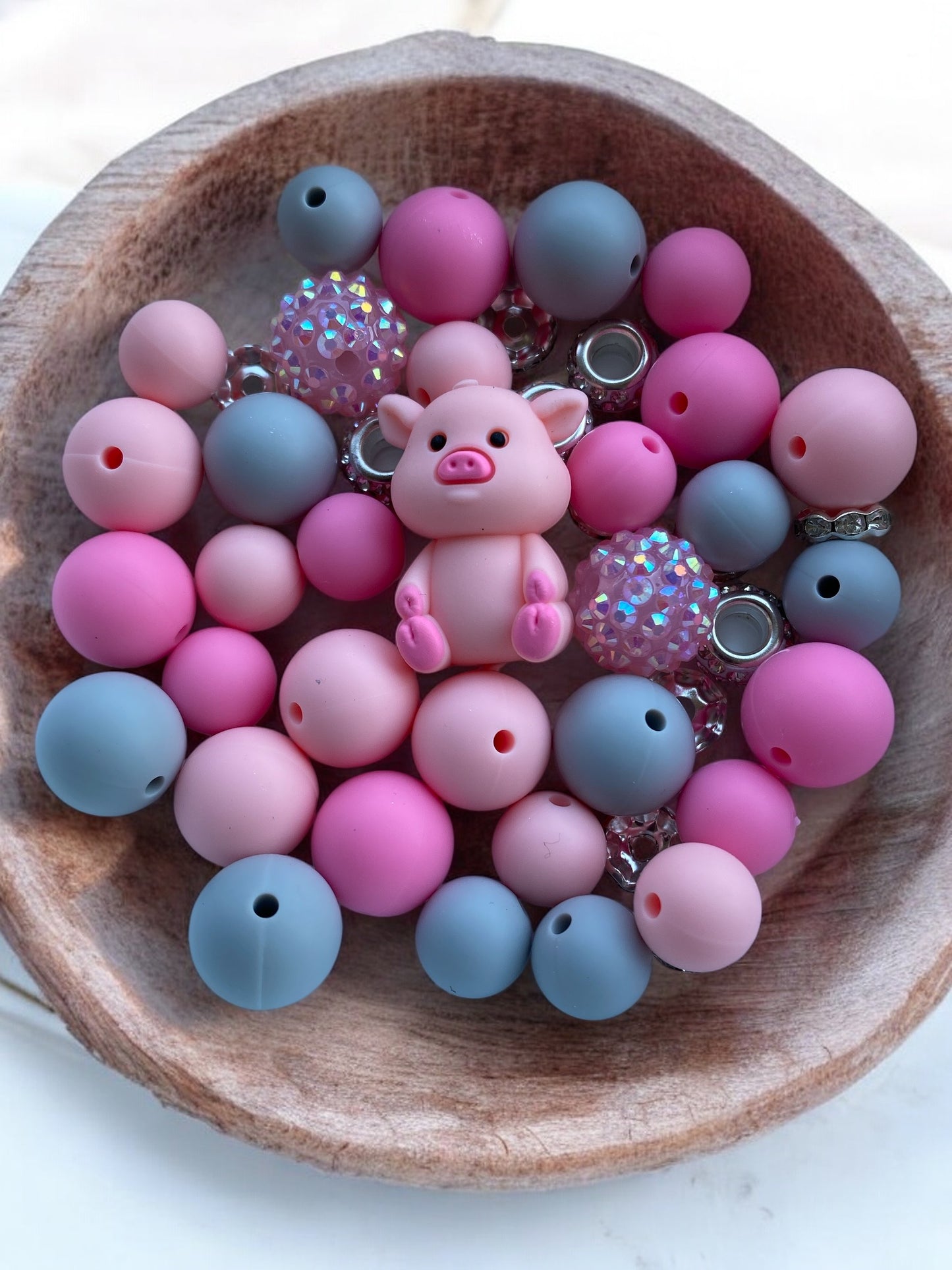 CK- 180 - "Pig 3D"  Silicone Bead Bling Kit