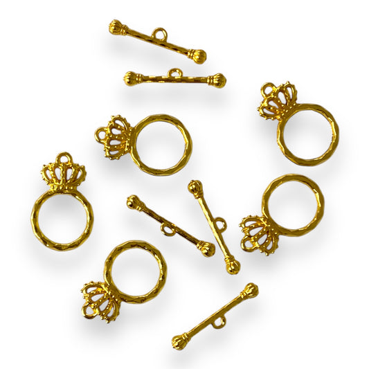 P79 - Gold Crown Toggles ( 5 Sets)