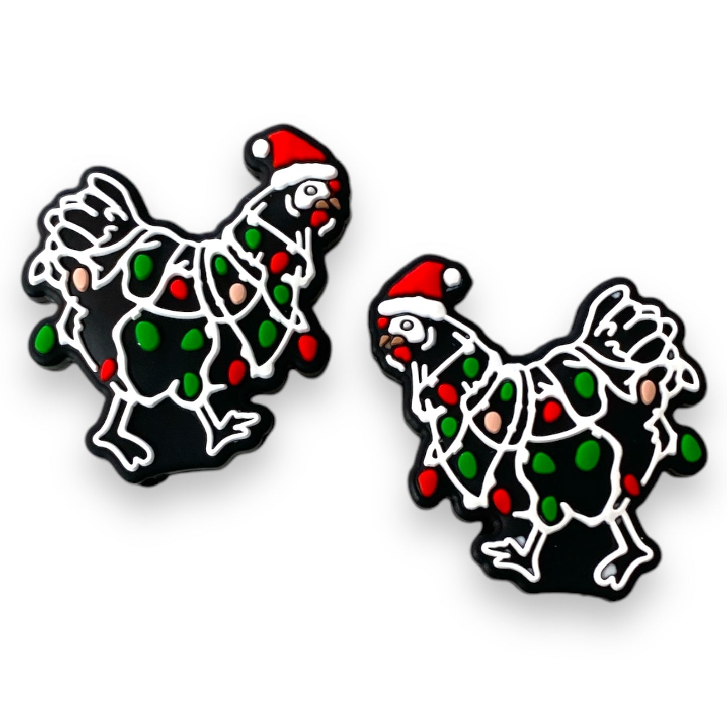 X365 -  “Christmas Chicken" Silicone Focal Bead (1 Count)