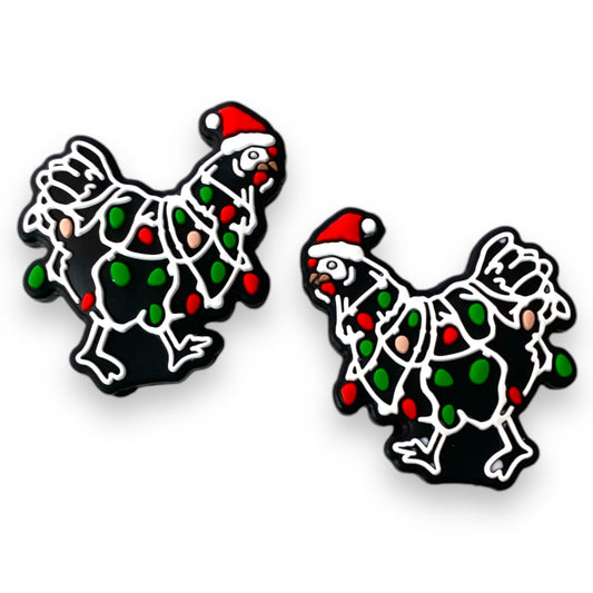 X365 -  “Christmas Chicken" Silicone Focal Bead (1 Count)