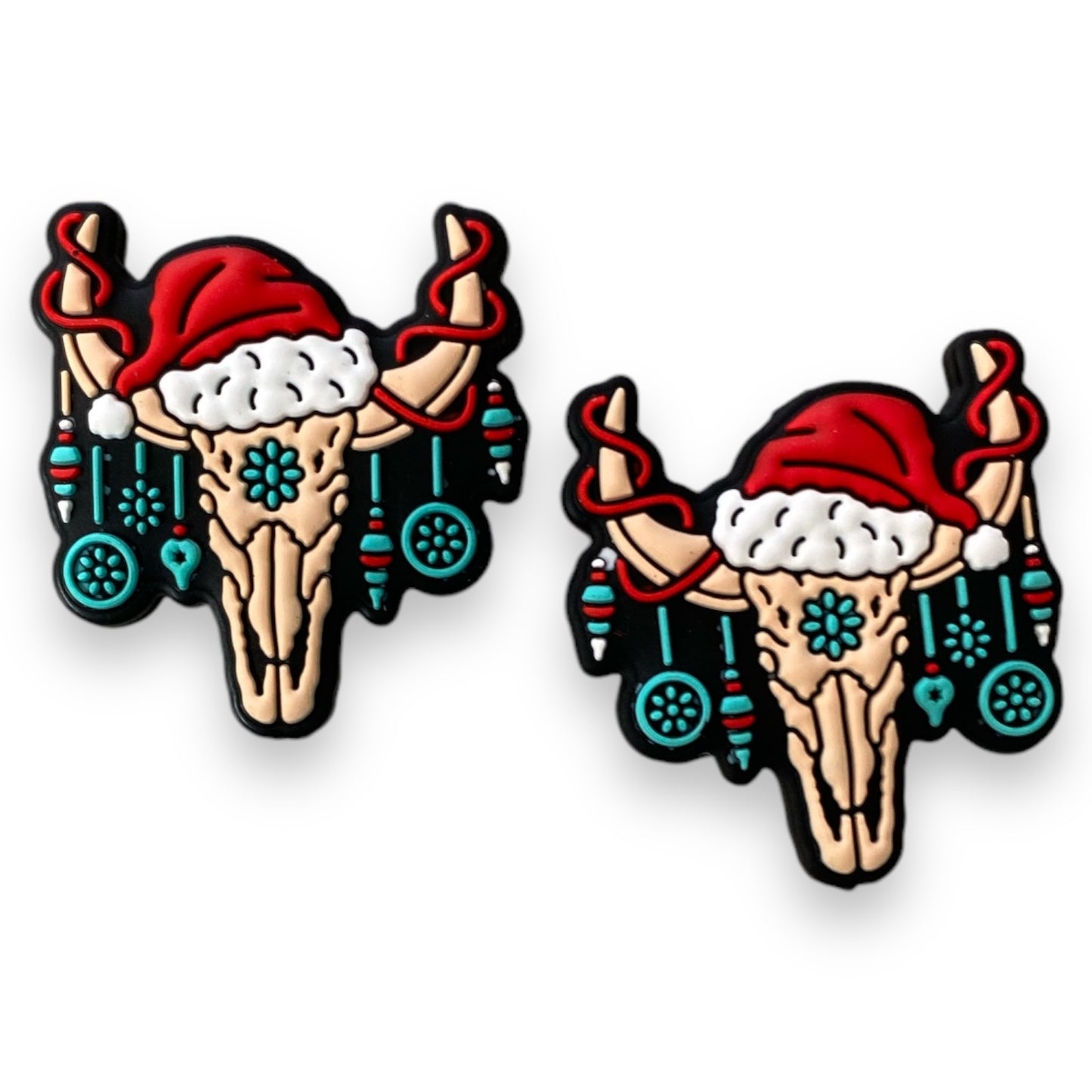 X363 -  “Longhorn Christmas" Silicone Focal Bead (1 Count)