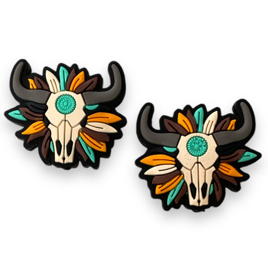 X394 -  “Longhorn" Silicone Focal Bead (1 Count)