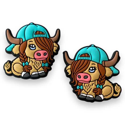 X434 -  “Cutie Cow" Silicone Focal Bead (1 Count)