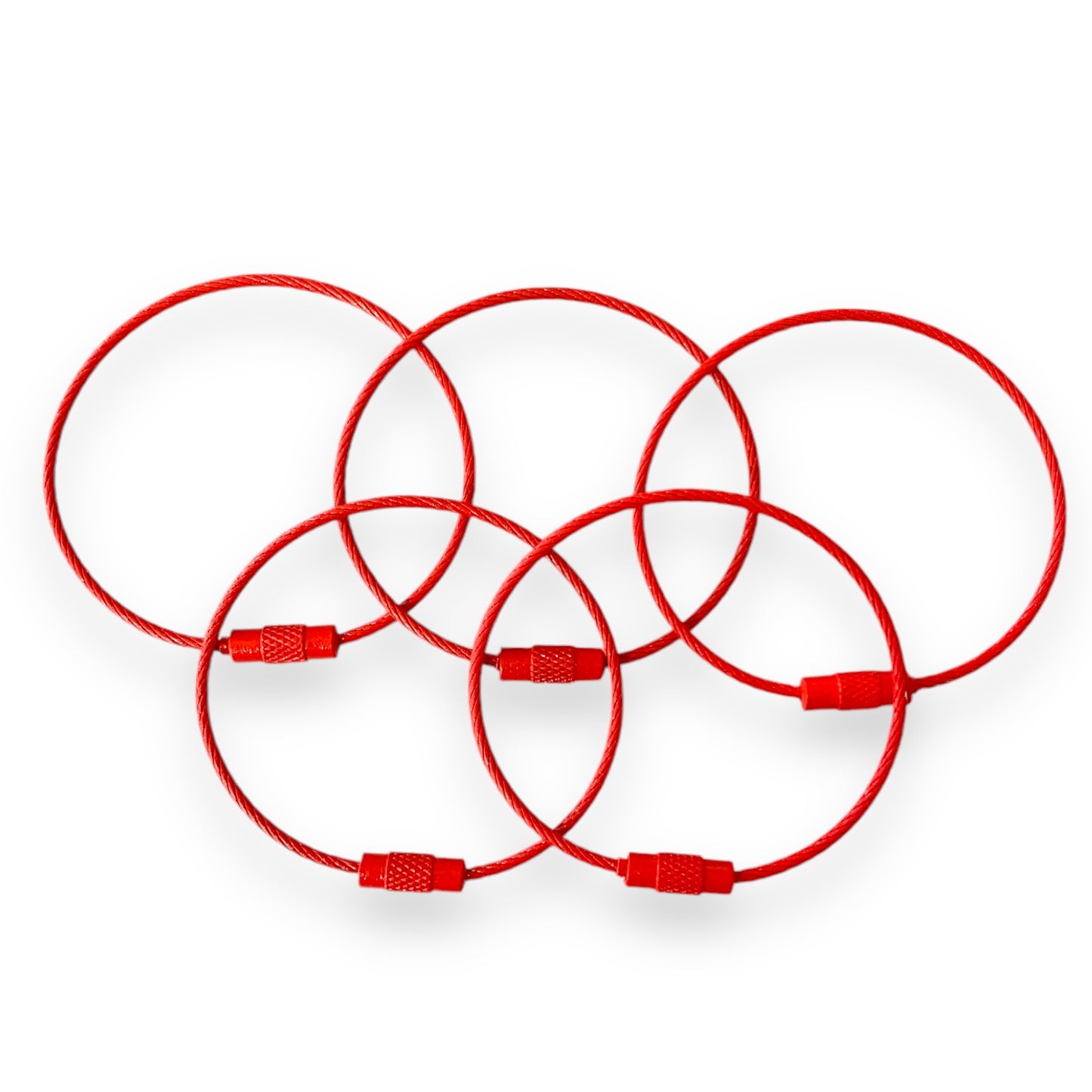 CK-336 - "Red" 150mm x 2mm Stainless Steel Cable  ( 1 Count)