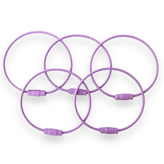 CK-347 - "Purple" 150mm x 2mm Stainless Steel Cable  ( 1 Count)