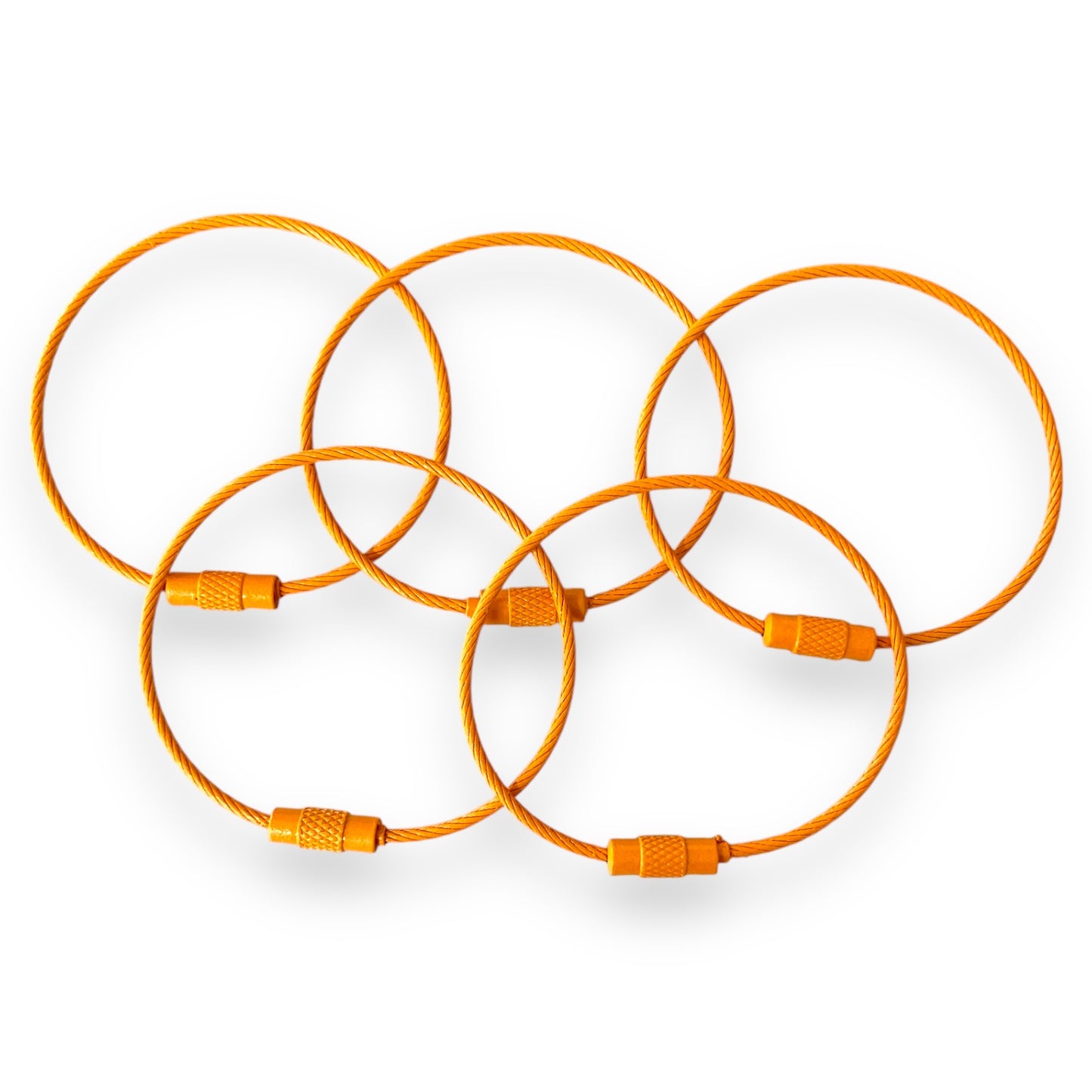 CK-343 - "Tangerine" 150mm x 2mm Stainless Steel Cable  ( 1 Count)