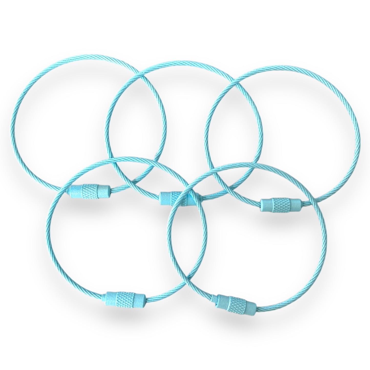 CK-359 - "Light Blue" 150mm x 2mm Stainless Steel Cable  ( 1 Count)