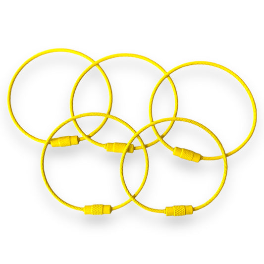 CK-331 - "Yellow" 150mm x 2mm Stainless Steel Cable  ( 1 Count)