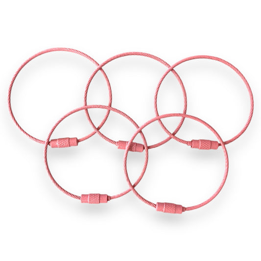 CK-334 - "Pink" 150mm x 2mm Stainless Steel Cable  ( 1 Count)