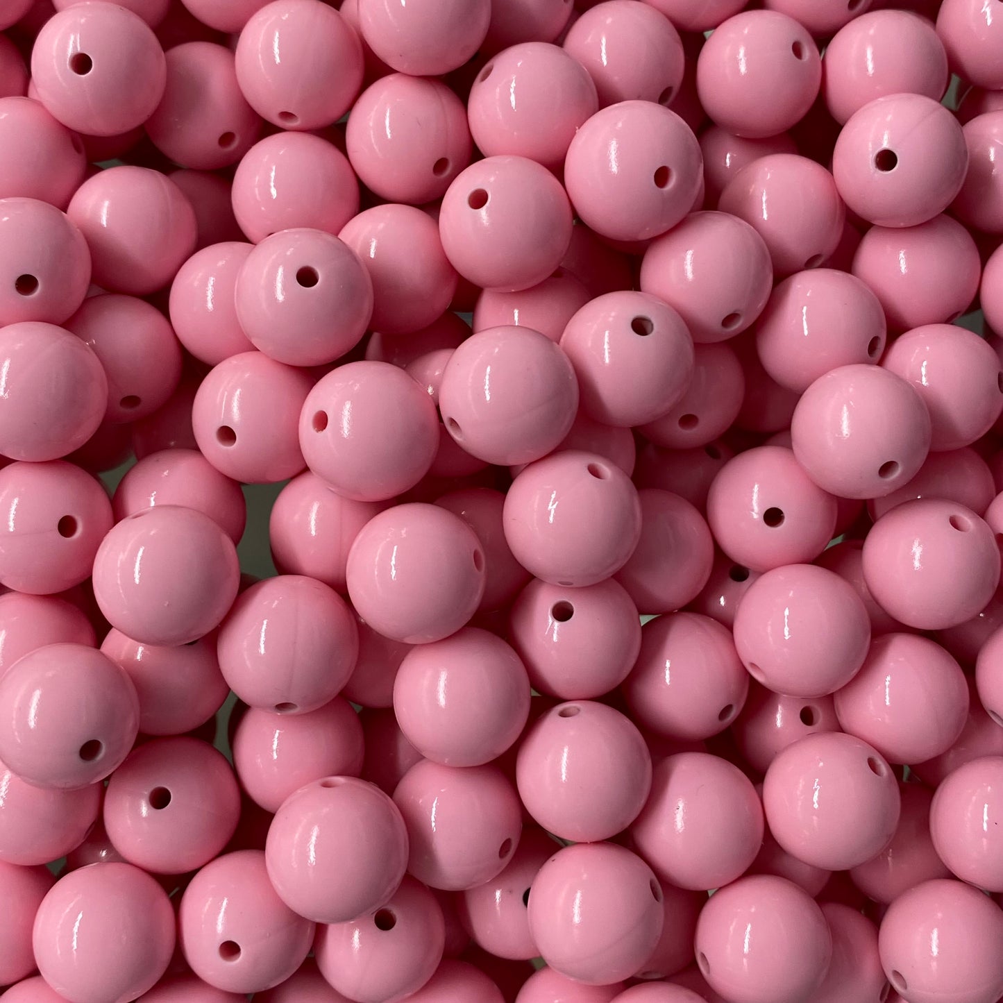 T342 - 15mm "Pink" Gloss Silicone Beads