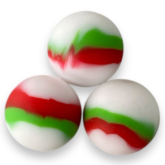 #780 - 15mm “Christmas Tye-Dye” Silicone Beads