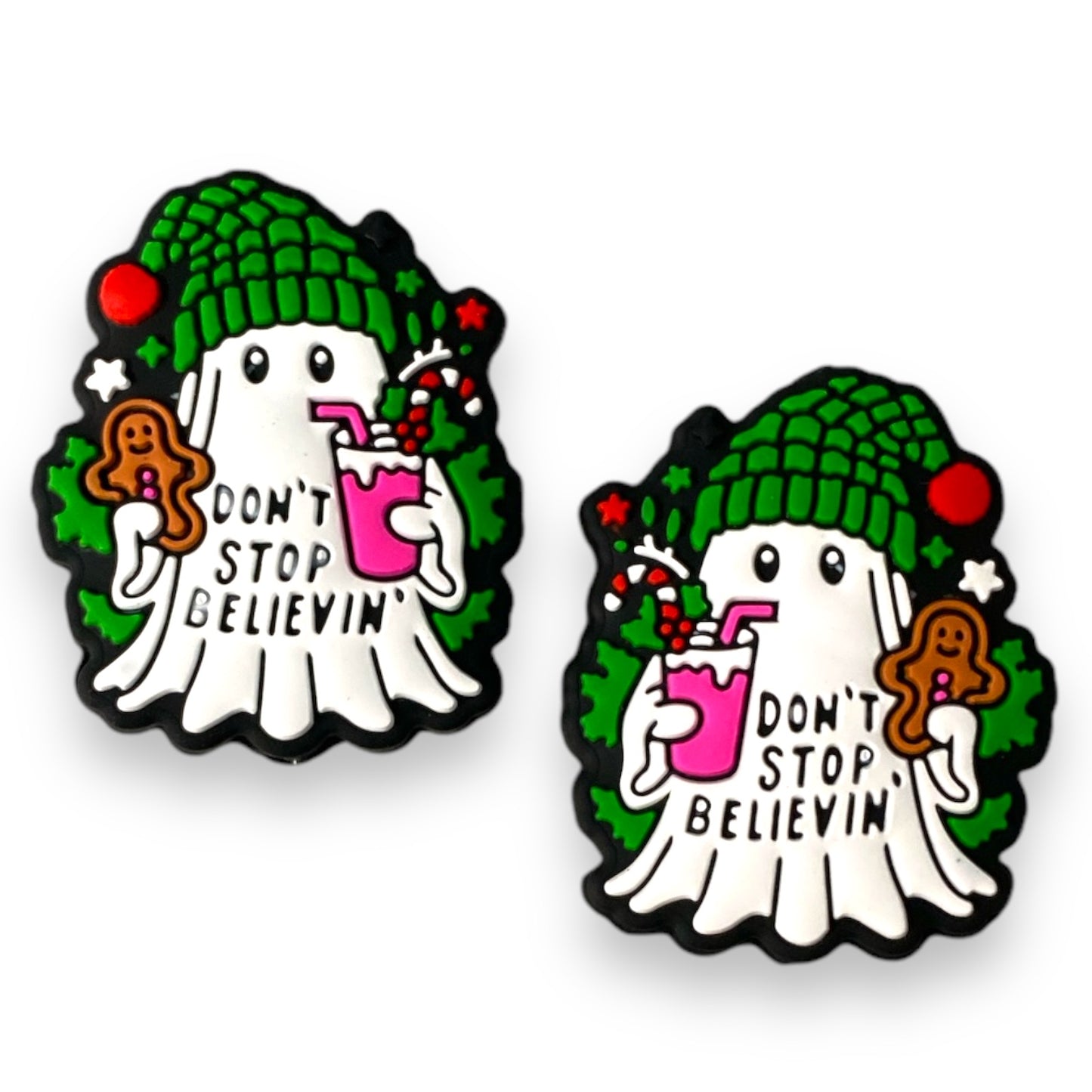 h993-  “Don't Stop Believin'” Silicone Focal Bead (1 Count)