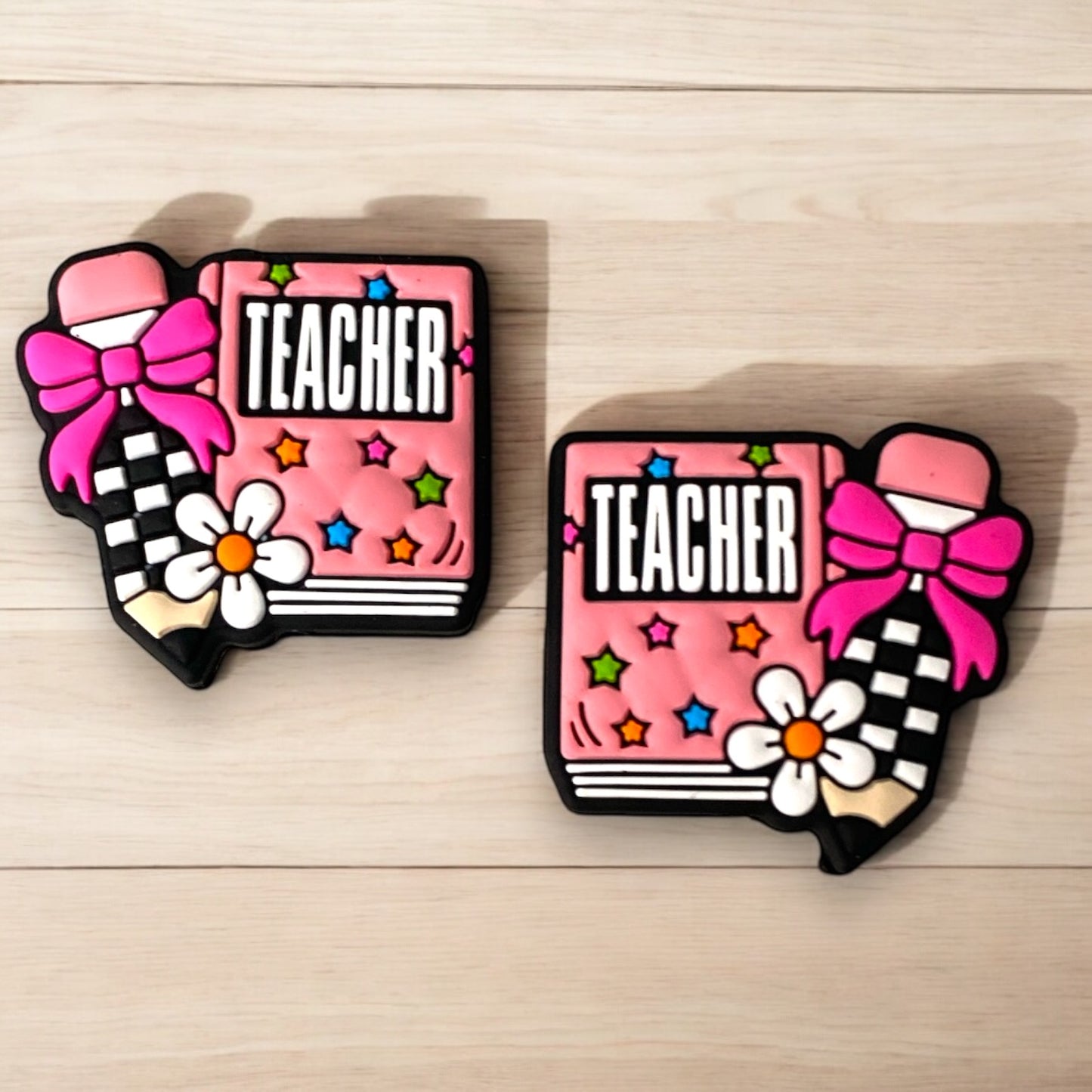 X337-  “Teacher” Silicone Focal Bead (1 Count)