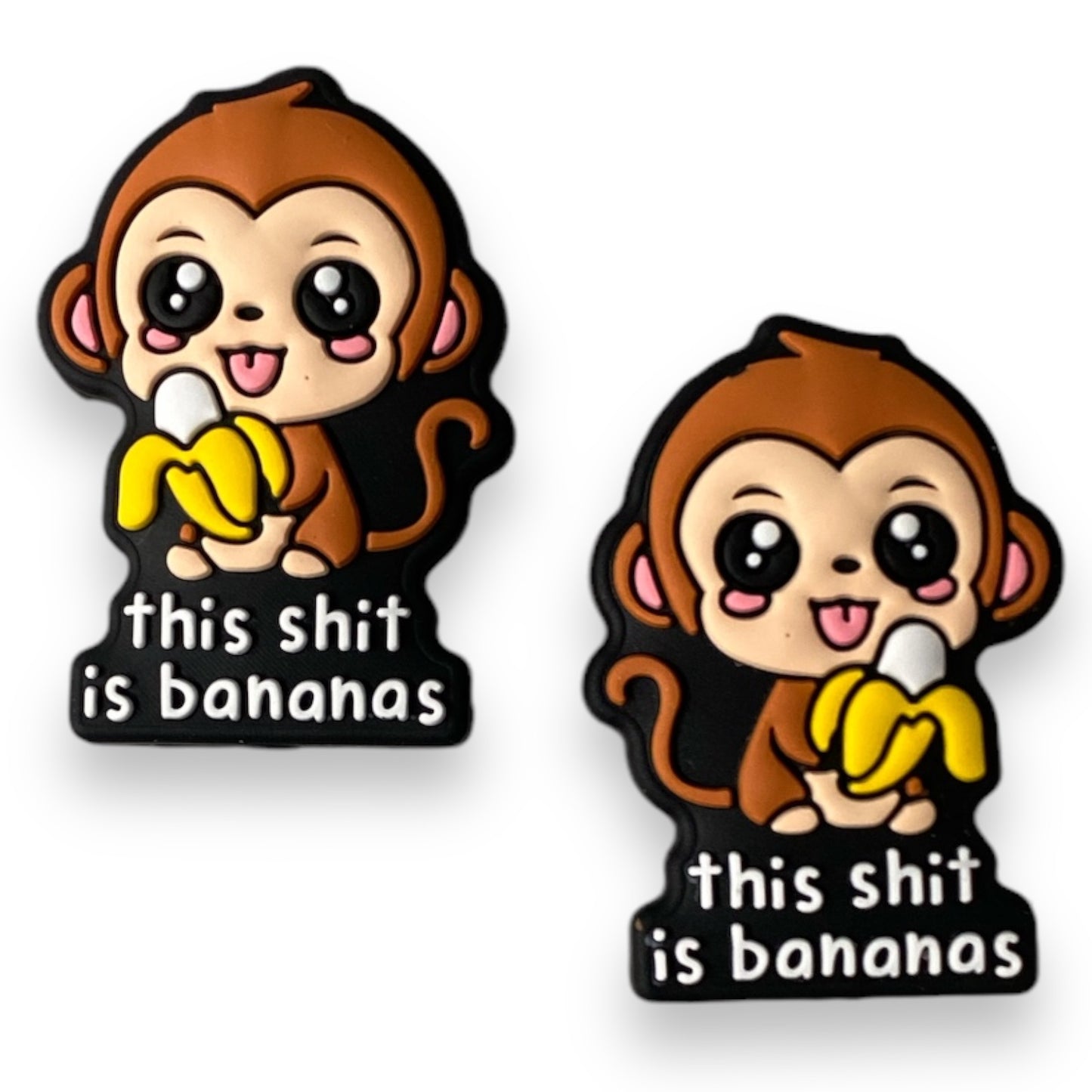 h1001 -  “This Sh*t Is Bananas” Silicone Focal Bead (1 Count)