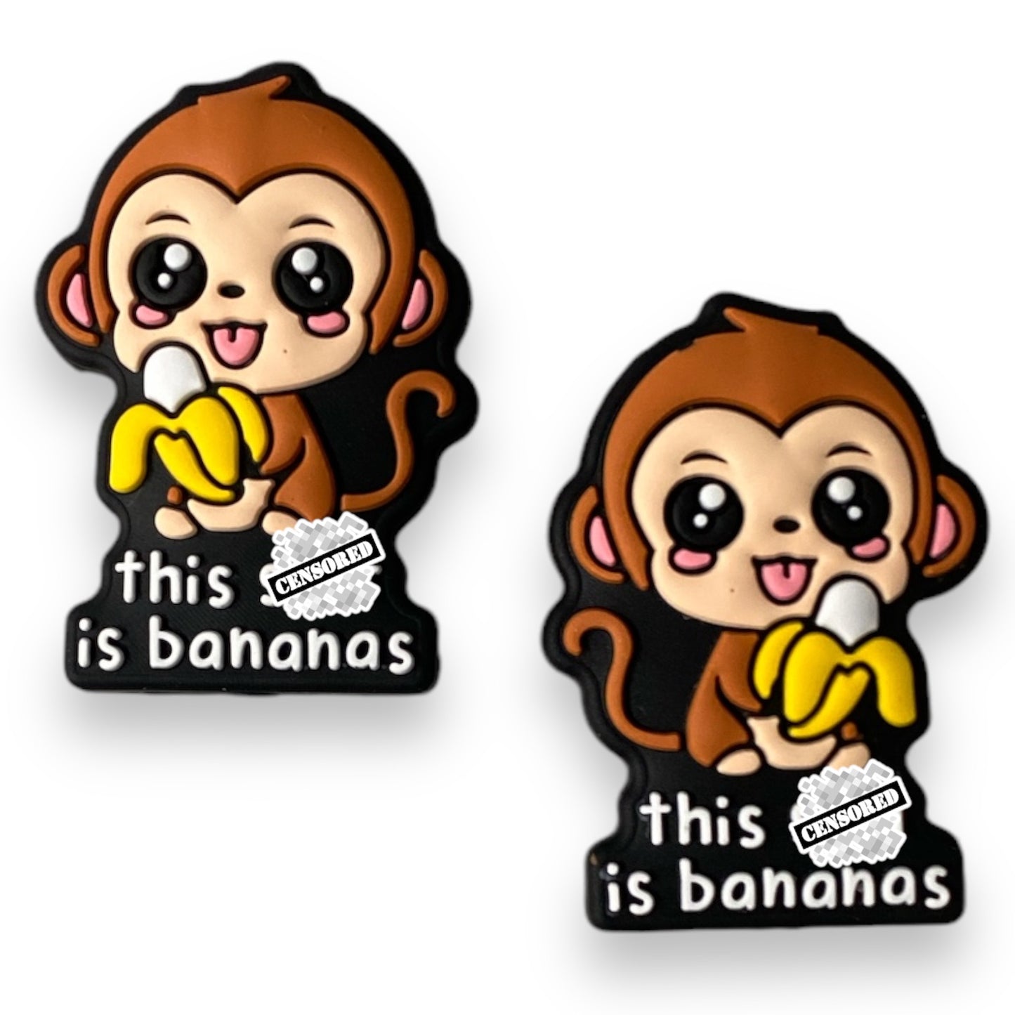 h1001 -  “This Sh*t Is Bananas” Silicone Focal Bead (1 Count)