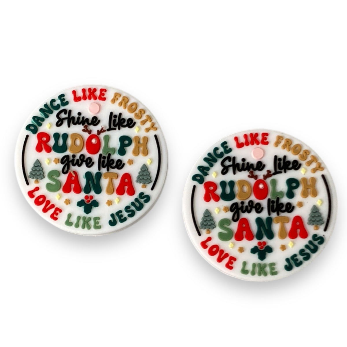 T161-  “Rudolph” Silicone Focal Bead (1 Count)