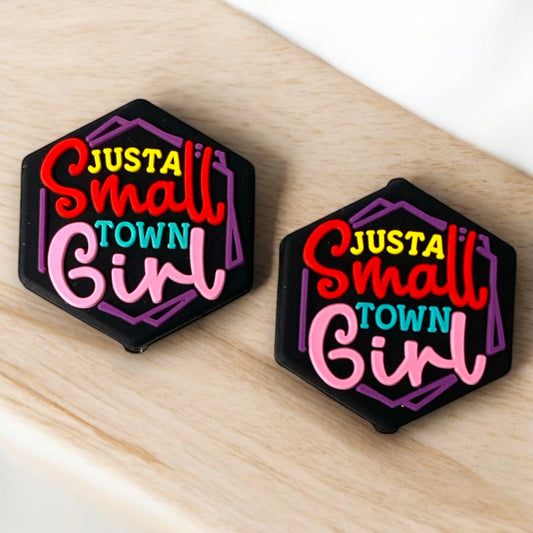 X410 - “Just A Small Town Girl” Silicone (1 Count) Focal Bead