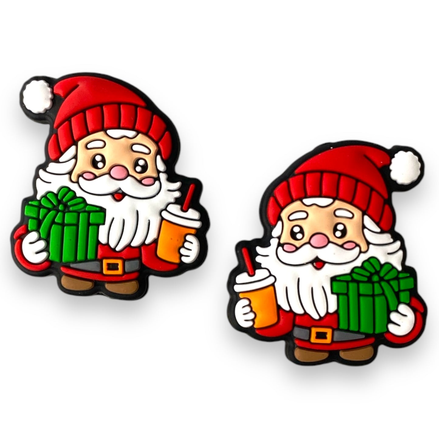 h803-  “Santa” Silicone Focal Bead (1 Count)