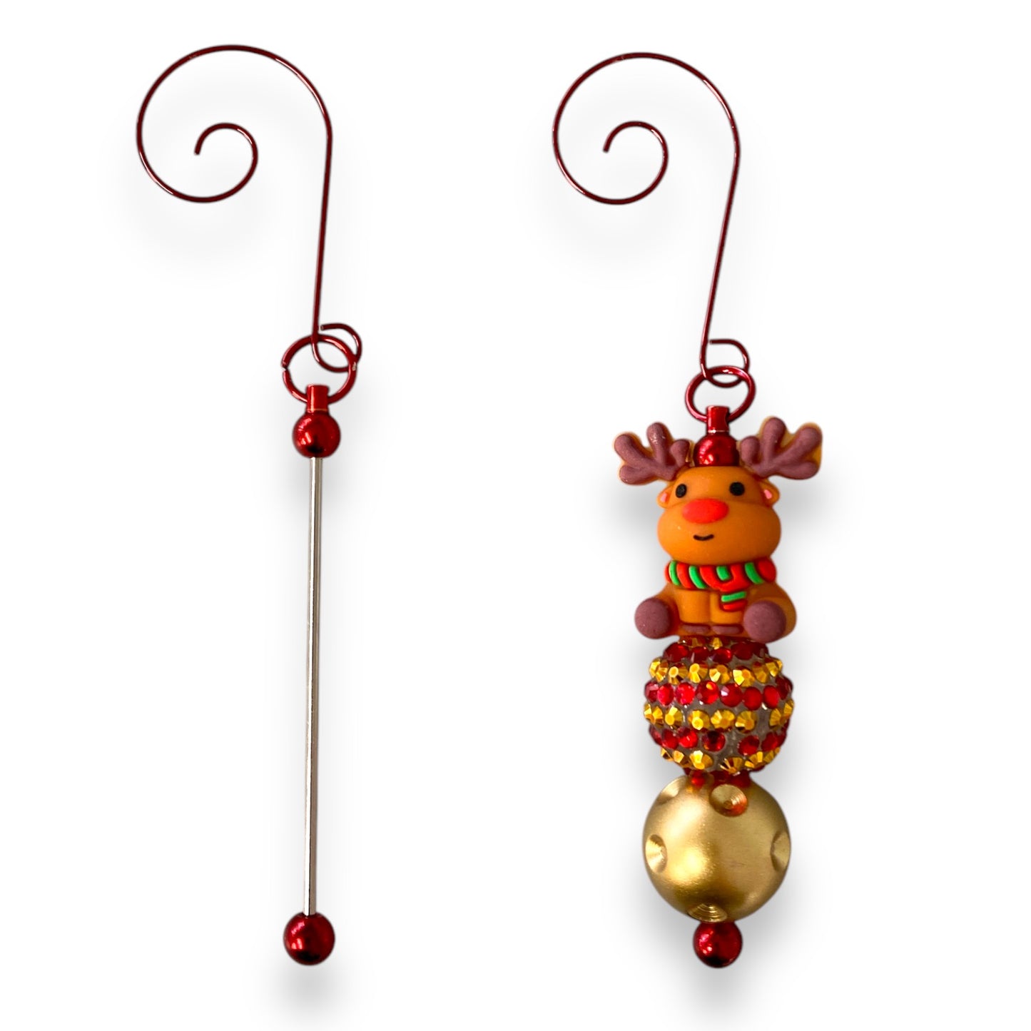 FX- 9010 - Beadable Christmas Ornament (Red)