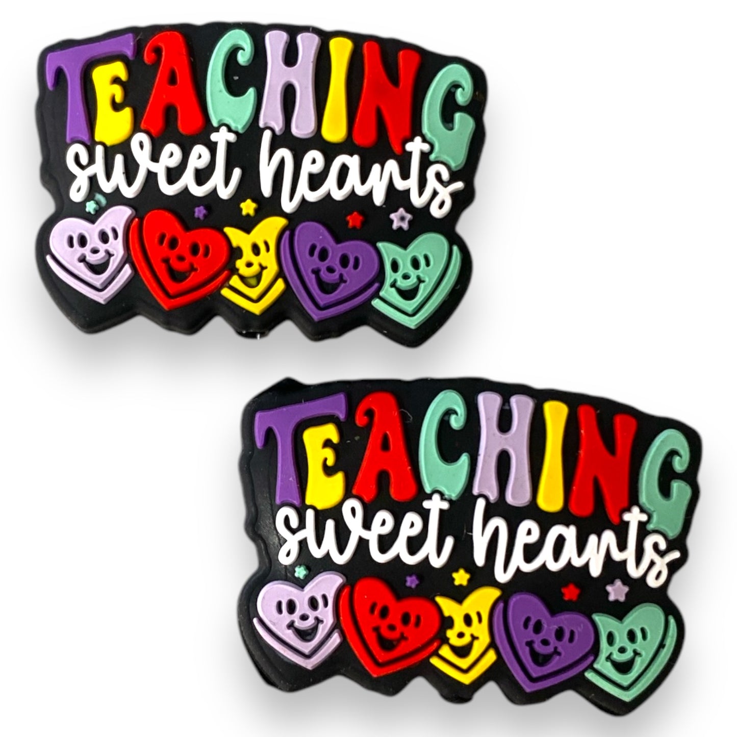 X310-  “Teaching Sweethearts” Silicone Focal Bead (1 Count)