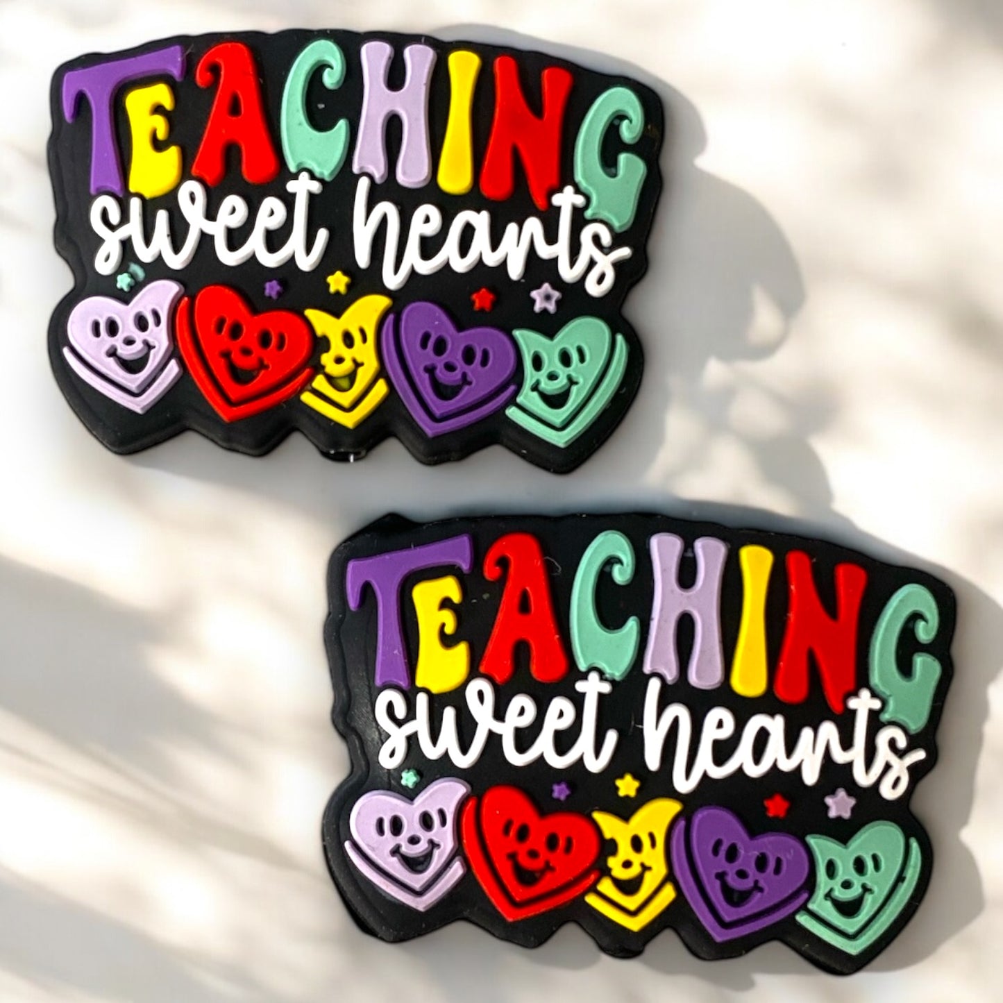 X310-  “Teaching Sweethearts” Silicone Focal Bead (1 Count)