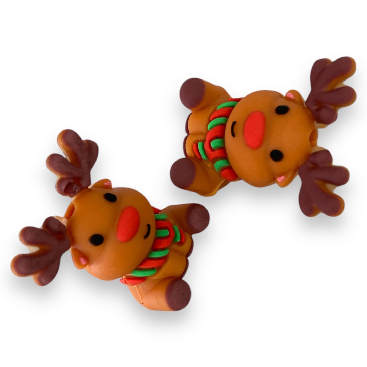 h819-  “3D Reindeer” Silicone Focal Bead (1 Count)