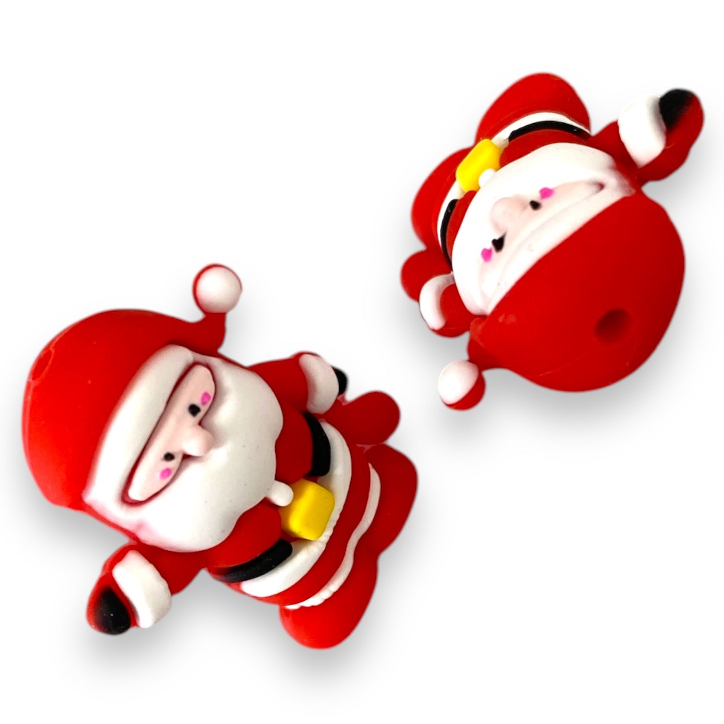 h852-  “3D Santa” Silicone Focal Bead (1 Count)