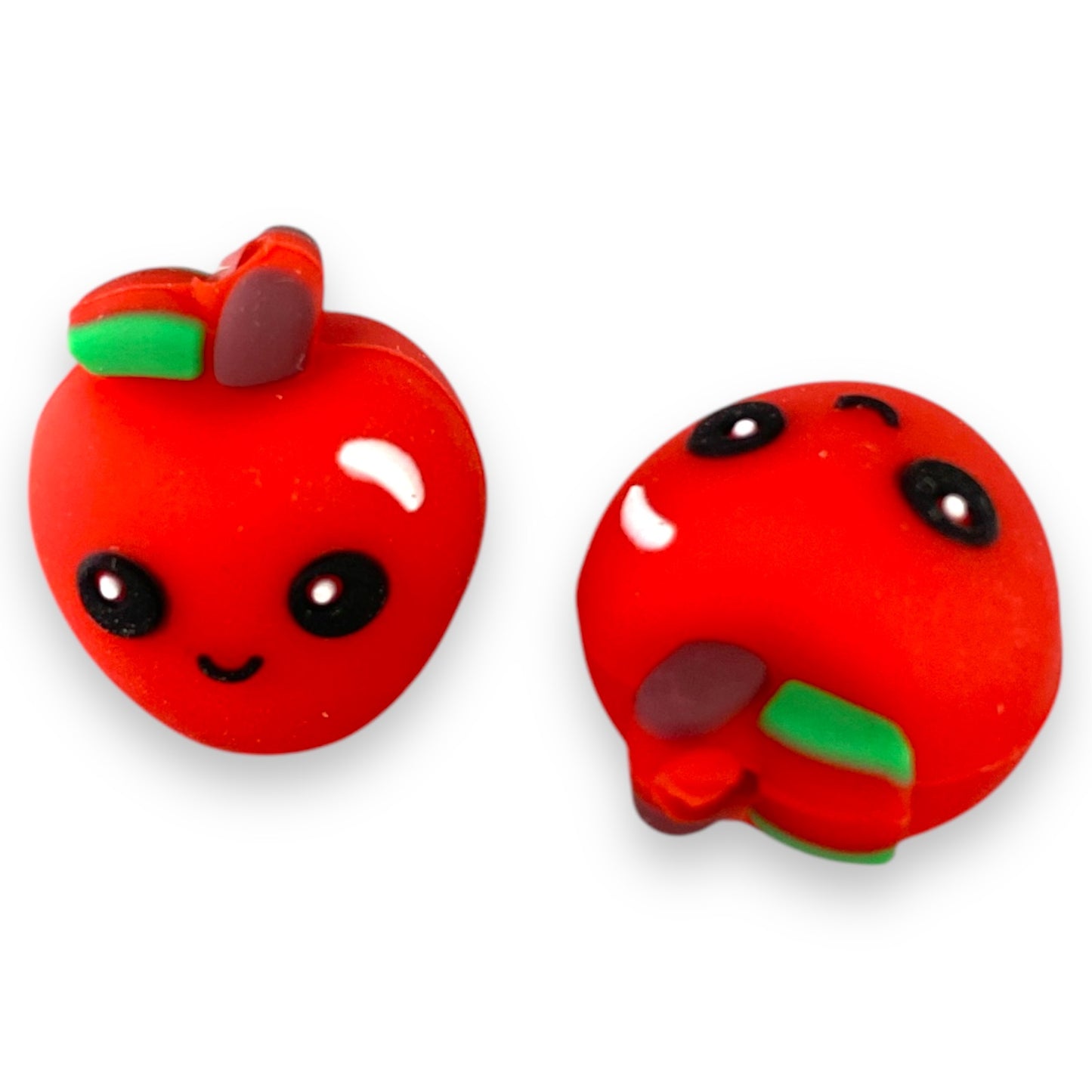 X286-  “3D Apple” Silicone Focal Bead (1 Count)