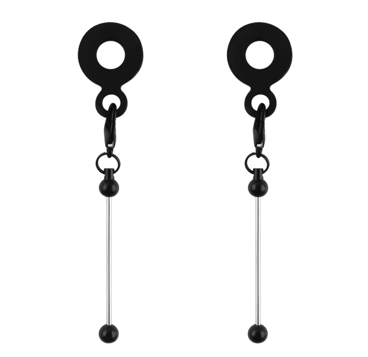 P98 - "Black" Beadable Straw Charm