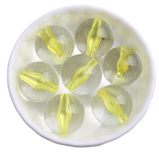 W538- Golden Jelly Acrylic Beads (1 Count)