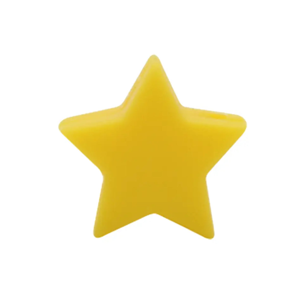 T232 - 15mm Yellow Silicone Star Bead