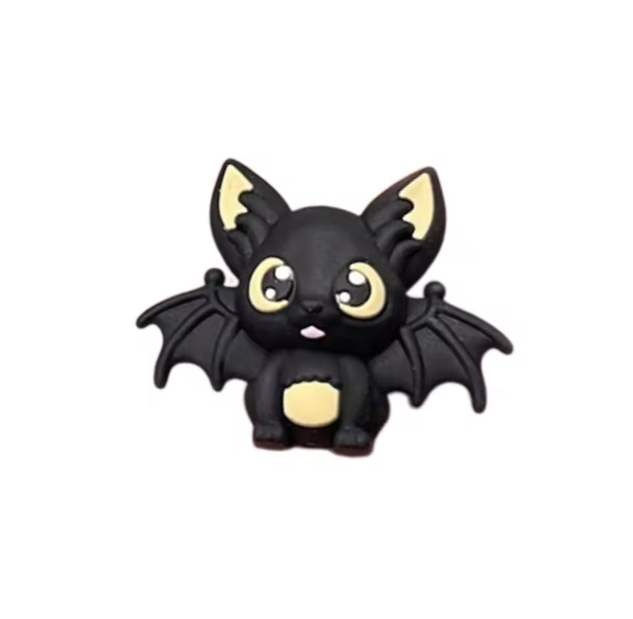 h984- Black Bat 3D Silicone Focal Bead (1 Count)