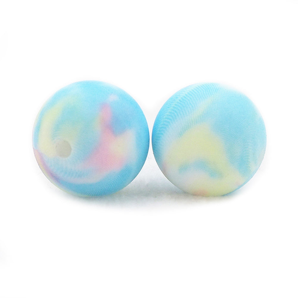 12mm-  P-25 "Rainbow”  Silicone  Beads