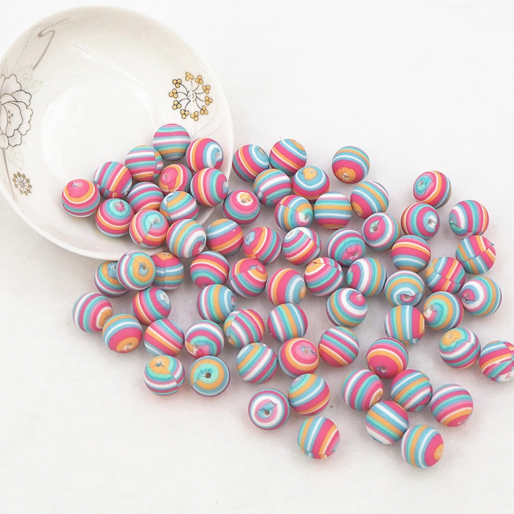 12mm-  P-33  "Nebula"  Silicone  Beads