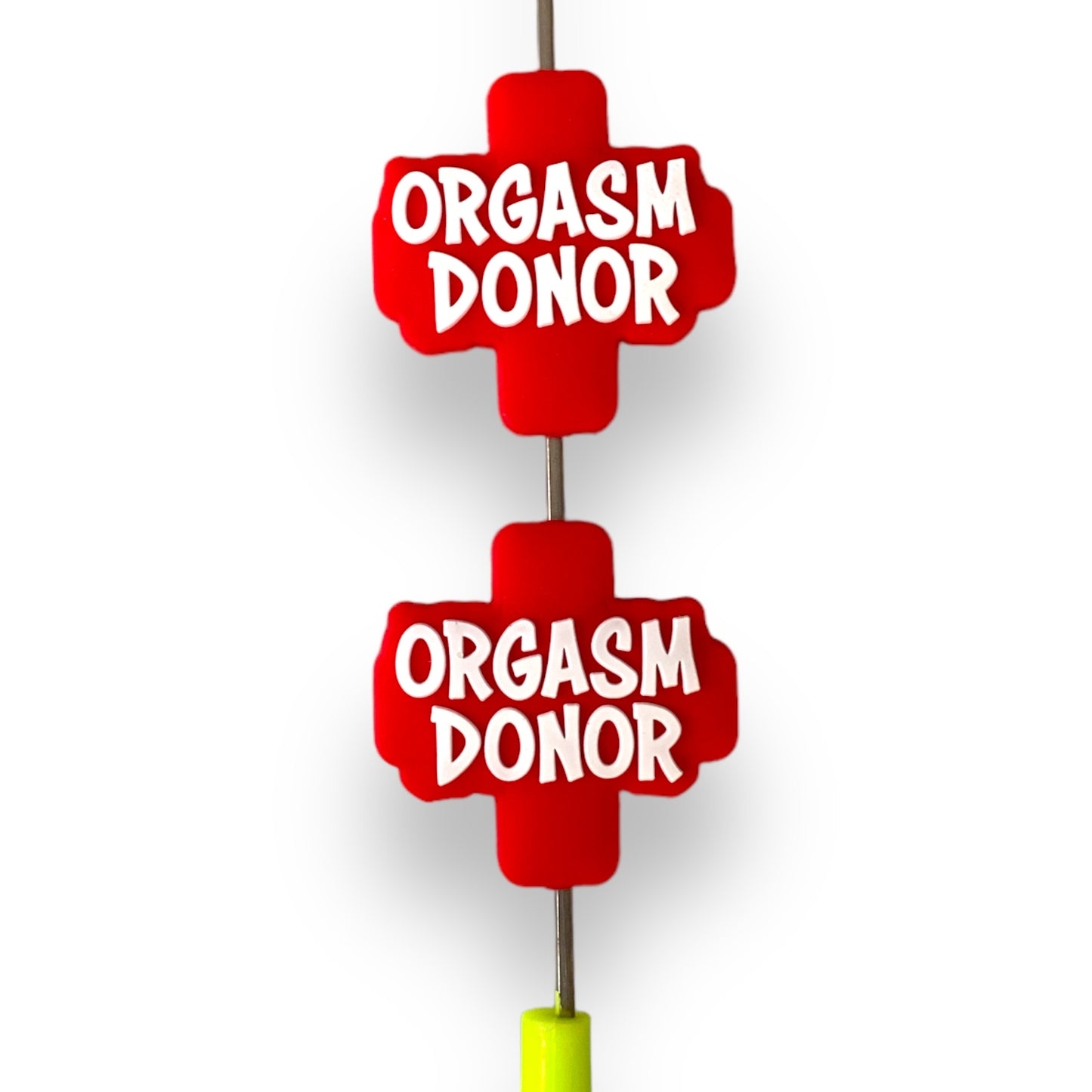 h1105-  "Orgasm Donor"  Exclusive Focal Bead Silicone (1 Count)