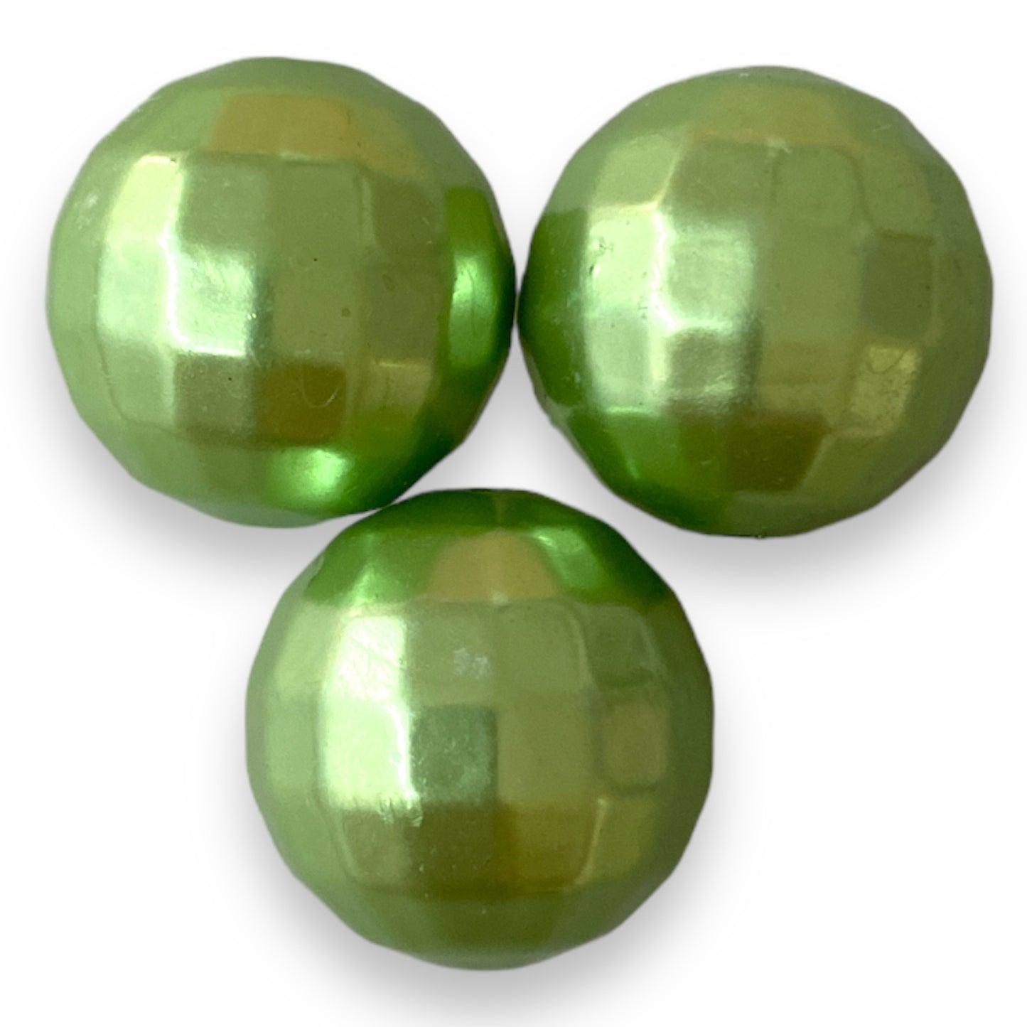 #803 - 20mm Lime Disco Pearl Acrylic Beads (1 Count)