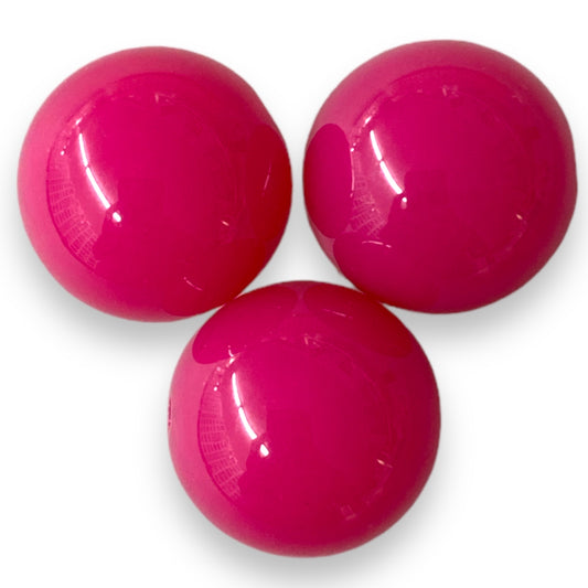 W448- 20mm Dark Pink Jelly Acrylic Beads (10 Count)