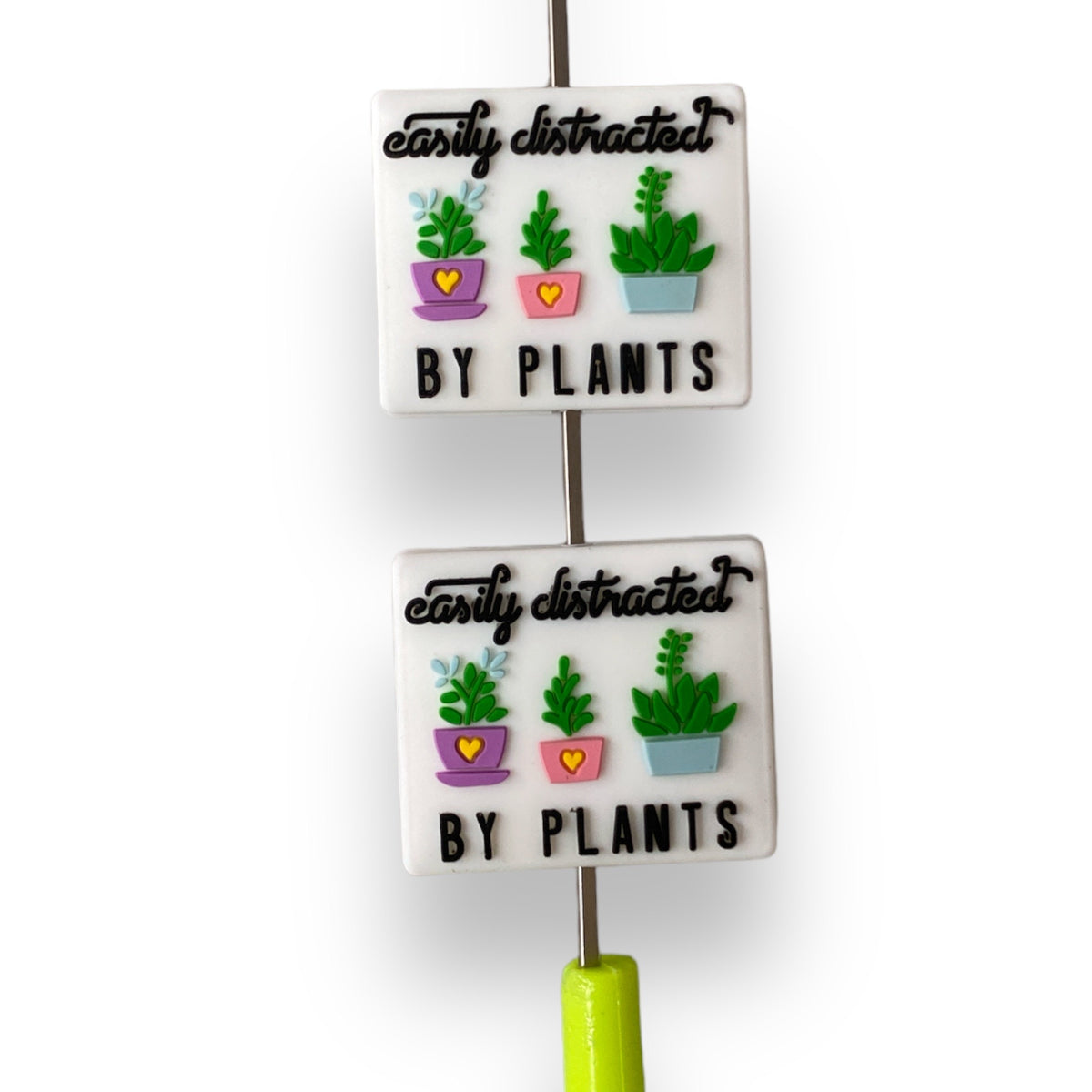 h949- "Easily Distracted By Plants"  Exclusive  Focal Bead Silicone (1 Count)