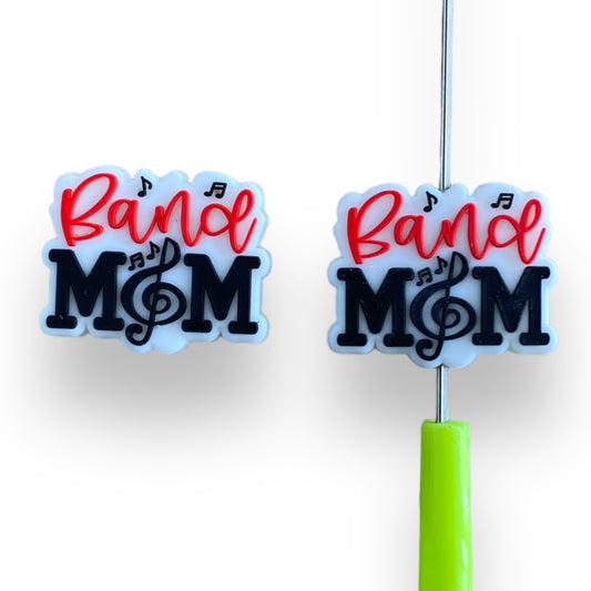 X213 - "Band Mom" Focal (1 Count) Bead Silicone